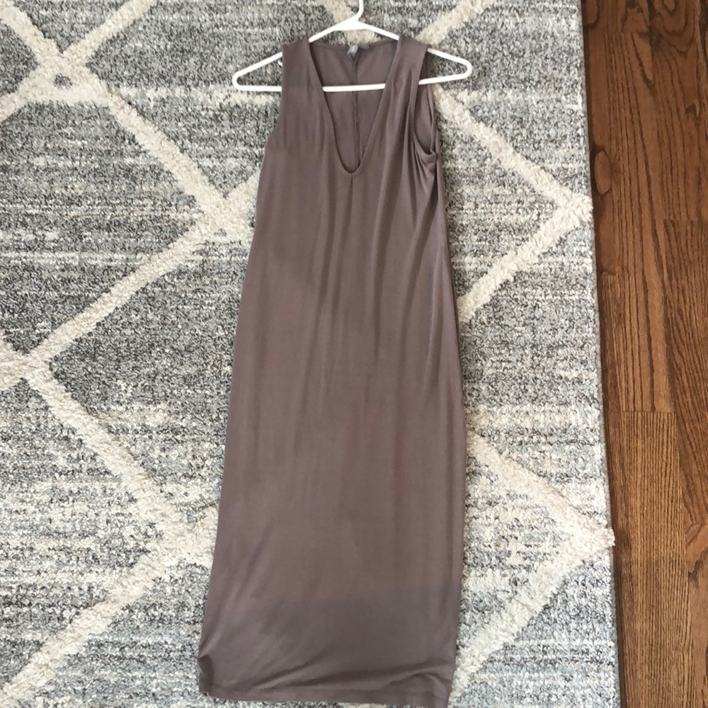 Brown bodycon midi dress